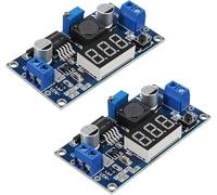 ARCELI Módulo de alimentación convertidor de voltaje DC-DC, módulo de alimentación ajustable de 36 V, 24 V, 12 V a 5 V, 2 A, módulo de fuente de alimentación con indicador LED (2 unidades)