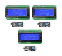 ARCELI Módulo de pantalla LCD 20 x 4 2004, módulo de pantalla LCD CC 5 V con adaptador de interfaz LCD TWI IIC I2C (azul/2004) (3 unidades)