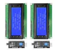 ARCELI Módulo de pantalla LCD 20 x 4 2004, módulo de pantalla LCD CC 5 V con adaptador de interfaz LCD TWI IIC I2C (azul/2004) (2 unidades)