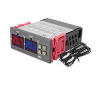 ARCELI STC-3008 AC 110V-220V Digital Temperatura Regulador Termostato Regulador de Temperatura con Sonda Doble NTC Radiador Calefacción para Animales Esterilla Calefacción Incubadora