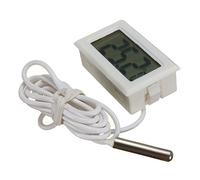 ARCELI Termómetro digital LCD de control de temperatura con sonda externa para frigorífico, congelador, frigorífico, acuario, color blanco (1 unidad)