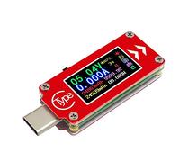 ARCELI Tipo-C LCD en color USB Voltímetro amperímetro medidor de corriente multímetro batería PD banco de energía de carga USB Probador