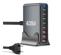 ARCELI USB C Chargor 635W 8-Port, GAN III Charging Station, USB c Charger with 5 x USB-C PD + 3 x USB-A QC4.0, Fast Charger for Phone 16/15/14 Pro MAX, Samsung Galaxy, MacBook, Pad, Laptop