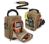 ARCFOX Edc - Organizador de bolsillo con correa para el hombro, bolsa para herramientas de electricista para multímetro digital Fluke 117/116/115/114, bolsa Molle con bolsillos con cremallera (solo