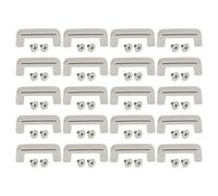 Arch Bridge Buckle D Ring Connector Buckle Metal Zinc Alloy Electroplated Finish Easy Installation PH Screw for Leather Belts Bags Hats Shoes 20 Pcs Set 16.5x6x7mm Christmas Gifts (Silver)