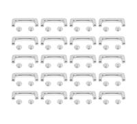 Arch Bridge Buckle D Ring Connector Buckle Right Angle Arch Bridge Buckle Metal Arch Bridge Buckle for Bags Handbags Wallets Clothing Zinc Alloy 26x7x6mm 20 Pcs Christmas Gifts (Silver)