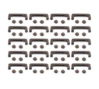 Arch Bridge D Ring Connector Buckle robust langlebig einfach zu installieren für Taschen Handtaschen Geldbörsen Kleidung aus Zinklegierung 26x7x6mm 20 Stück (Plata Negro)