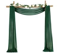Arch Draping Fabric, 20ft Pearl Sheen Wedding Arch Draping Fabric, Wrinkle Resistant Curtains For Wedding Archway, Outdoor Party, Church Ceremony Decor