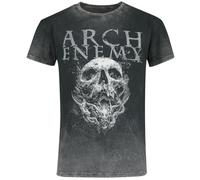 Arch Enemy Set The Flames Hombre Camiseta Gris M 100% algodón Vorne Bedruckt, Hinten Bedruckt Regular