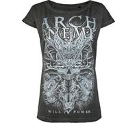 Arch Enemy Will To Power Mujer Camiseta Antracita 100% algodón Ancho