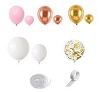 Archado de globo de princesa de 160 piezas con telón de fondo de globo de confeti para baby shower, cumpleaños de princesas, ducha de novia, aniversario de bodas |
