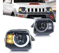 Archaic LED Faros delanteros compatibles con 3th Gen 1998-2017 Suzuki Jimny JB23/JB33/JB43/JB53, luces delanteras con lente dual, par