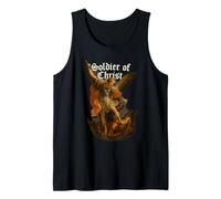 Archangel Michael derrota a Satanás - Soldado de Cristo Camiseta sin Mangas