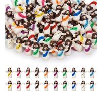 ARCHCRTC 50 Mini Figuras de Jesús Jesús te ama, muñeco de Jesús, pequeño Jesús para esconderse y Buscar, Regalos religiosos clásicos, Cristo Salvador Jesús para el Domingo de Pascua (50, Multicolor)
