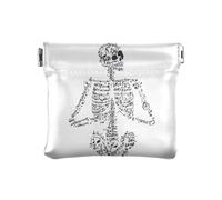 Archer Tarot - Organizador de llaves de piel sintética para monedas pequeñas, impermeable, para niñas y mujeres, Decoración de esqueleto musical, 1 size, Moderno