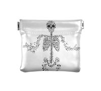 Archer Tarot - Organizador de llaves de piel sintética para monedas pequeñas, impermeable, para niñas y mujeres, Adorno de esqueleto de nota musical, 1 size, Moderno
