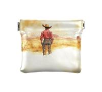 Archer Tarot - Organizador de llaves de piel sintética para monedas pequeñas, impermeable, para niñas y mujeres, Western Cowboy Star Vast Desert, 1 size, Moderno