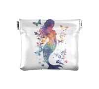 Archer Tarot - Organizador de llaves de piel sintética para monedas pequeñas, impermeable, para niñas y mujeres, Art Mermaids White, 1 size, Moderno