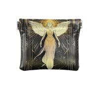 Archer Tarot - Organizador de llaves de piel sintética para monedas pequeñas, impermeable, para niñas y mujeres, Tarot de ángel dorado, 1 size, Moderno