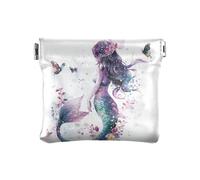 Archer Tarot - Organizador de llaves de piel sintética para monedas pequeñas, impermeable, para niñas y mujeres, Sirenas elegantes blancas, 1 size, Moderno