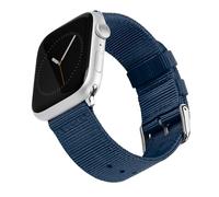 Archer Watch Straps - Correas de Nailon Premium para Apple Watch (Azul Marino/Acero Inoxidable, 44/45/46/49mm)