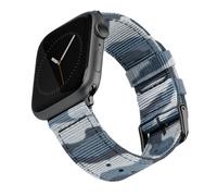 Archer Watch Straps - Correas de Nailon Premium para Apple Watch (Camuflaje Azul/Negro, 44/45/46/49mm)