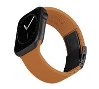 Archer Watch Straps - Correas de Reloj de Silicona Ajuste Personalizado para Apple Watch (Naranja Portland, Broche Gris, 44/45/46/49mm)