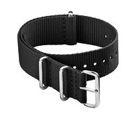 Archer Watch Straps - Correas de Reloj Estilo NATO Clásico de Nailon (Negro, 20mm)