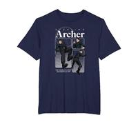 Archer World'S Most Dangerous Spy Funny Cartoon Camiseta, Hombre Tallas Grandes, Azul Marino, 4X Alto