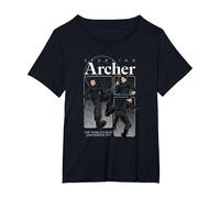 Archer World'S Most Dangerous Spy Funny Cartoon Camiseta, Mujer Tallas Grandes, Negro, 5XL Grande