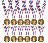 Archerest 12 medallas de cabra de doble cara con cintas para el cuello, premio al mejor campeón de todos los tiempos, medalla colgante de cabras 3D para fútbol, baloncesto, torneo deportivo y