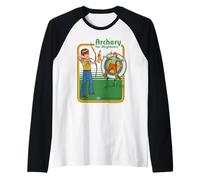 Archery For Beginners Sarcastic Retro Funny Adult Humor Camiseta Manga Raglan