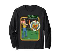 Archery For Beginners Sarcastic Retro Funny Adult Humor Manga Larga