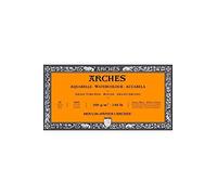 Arches A1795082 Bloc de 20 Hojas de Acuarela, Grano de Trapo Blanco Natural