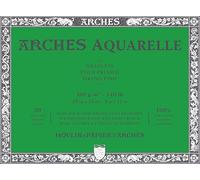Arches Aquarelle 100% Fino 300g Bloc Encolado 4L 23x31 20 hojas Blanco Natural
