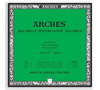 Arches Bloque para acuarela Aquarelle 100% Fino 300 g 31x31 cm 20 hojas Blanco natural