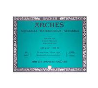 Arches Aquarelle 100% Fino 640g Bloc Encolado 4L 31x41 10 hojas Blanco Natural