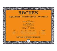 Arches Bloc encolado Aquarelle 300 g 4L 26x36 20 hojas Blanco natural