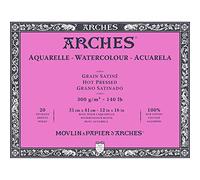 Arches Bloc encolado Aquarelle 100% Satin 300 g 31x41 20 hojas blanco natural 4L