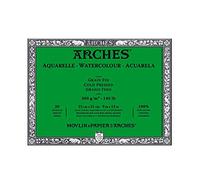 Arches Aquarelle - Bloc de papel para acuarela, 23 x 31 cm, color blanco natural