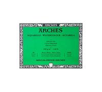 Arches Bloque de acuarela, 300 g/m², prensado en frío, 26 x 36 cm, Madera, Multicolor, 20