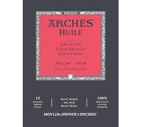 Arches Bloc encolado Huile 100% fino 300 g 23 x 31 cm 12 hojas Blanco