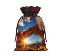 Arches National Park - 1 bolsa de Navidad con cordón de 8.3 x 11.8 pulgadas, bolsa robusta para regalos y artículos esenciales de uso diario
