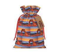 Arches National Park - Bolsa de cordón con etiqueta de papel kraft para Navidad, Halloween, fiesta, embalaje de regalo