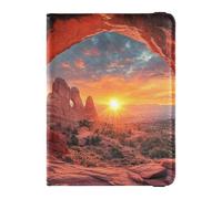 Arches National Park in Utah - Cartera de cuero impermeable para pasaporte, organizador de viaje para hombre, organizador de viaje