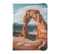 Arches National Park in Utah - Funda de piel para pasaporte, gran capacidad, para viajes de negocios familiares