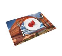 Arches National Park - Juego de 4 manteles individuales antideslizantes y resistentes al calor para decoración navideña