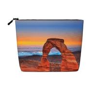 Arches National Park - Organizador de cosméticos grande de cáñamo falso, resistente al agua, bolsa con cremallera para viajes diarios