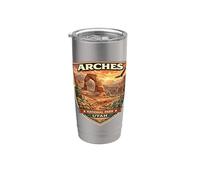Arches National Park Utah Desierto Paisaje Novedad Recuerdo Vaso térmico de acero inoxidable de doble pared
