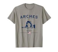 Arches National Park Utah USA Mountains Bandera Estadounidense Camiseta